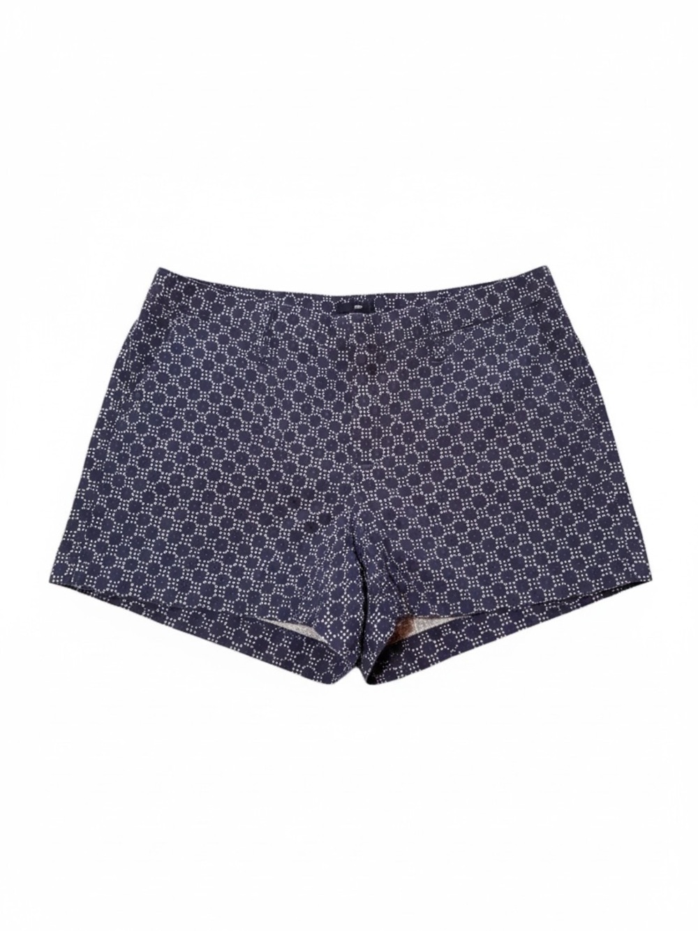 Gap Navy& Cream Geometric Print 100% Cotton Shorts Size 14